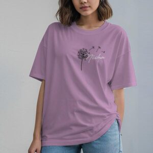 Minimal Flowers Oversized Hip Hop T-shirt